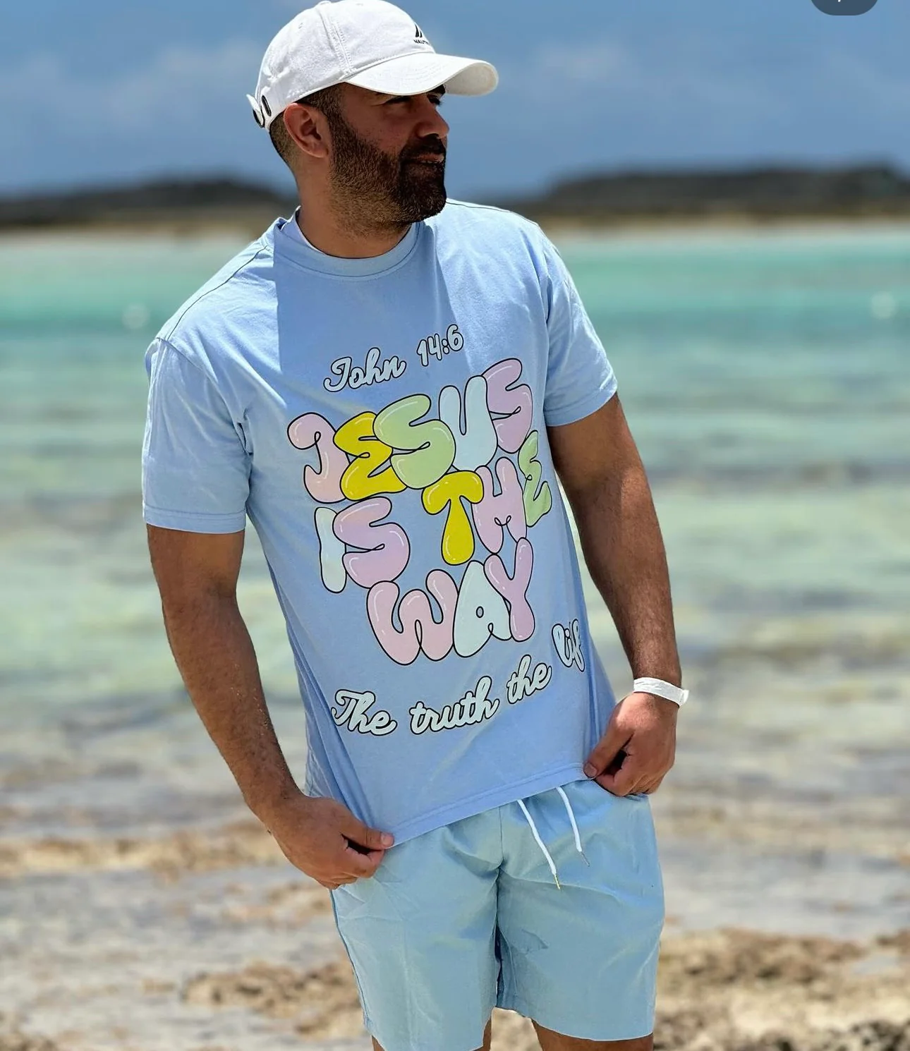 Blue Jesus Is The Way Unisex T-Shirt - Image 8