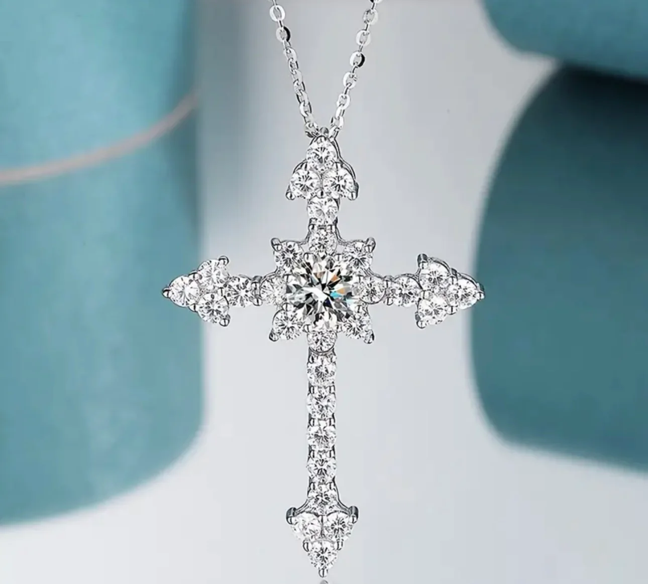 Silver Cross Necklace - Image 3