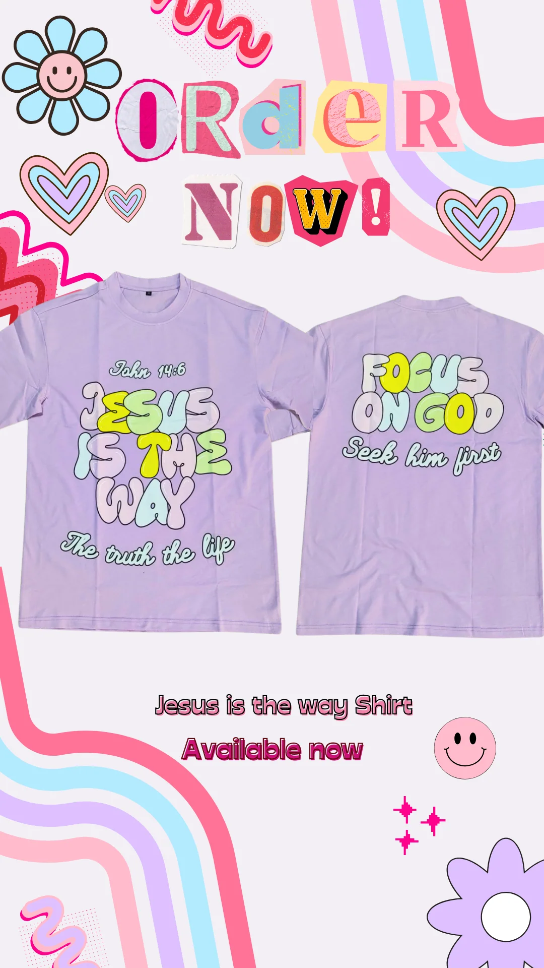 Purple Jesus Is The Way Unisex T-Shirt - Image 3