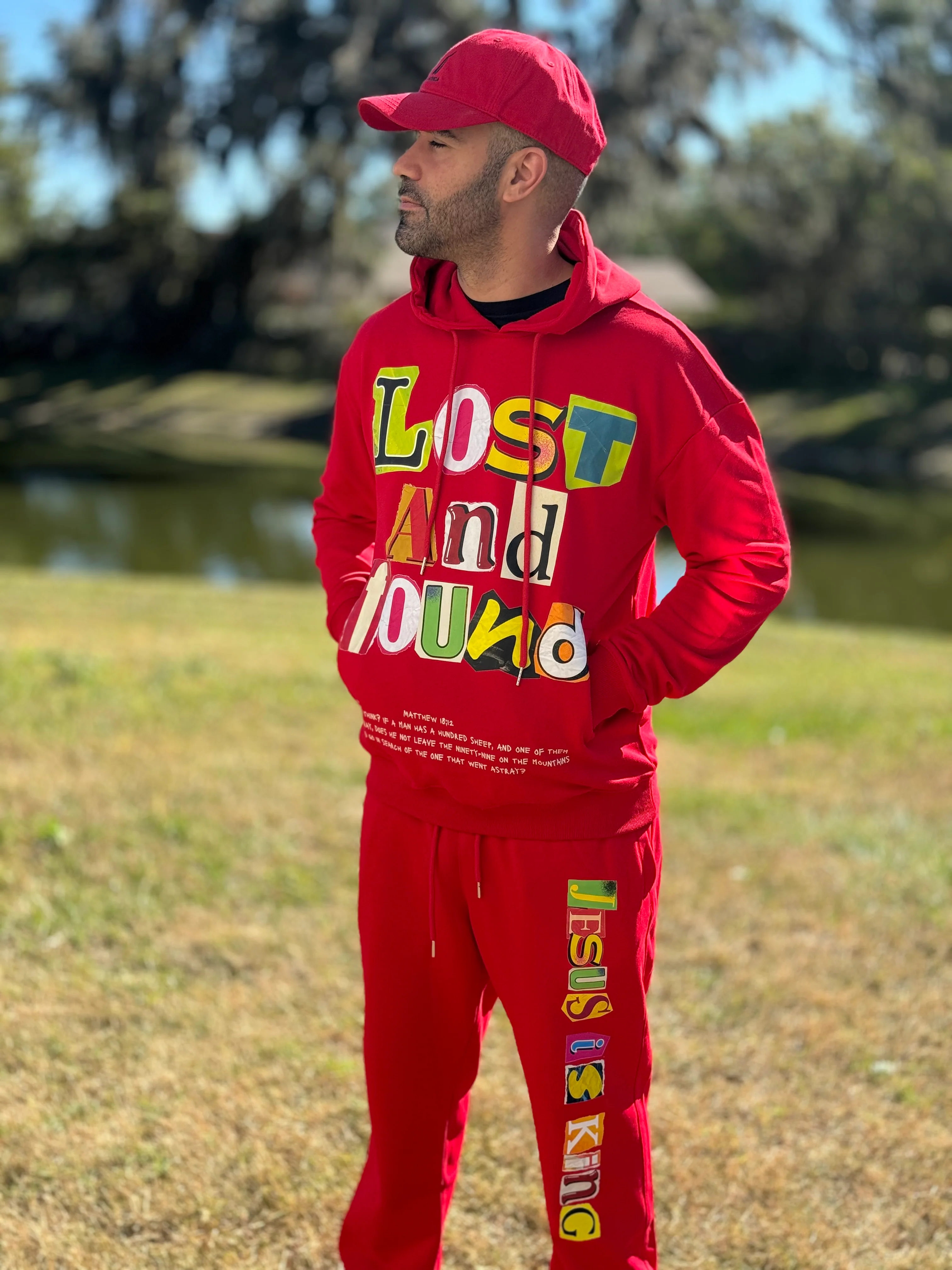 Red Lost & Found Unisex Hoodie - Image 5