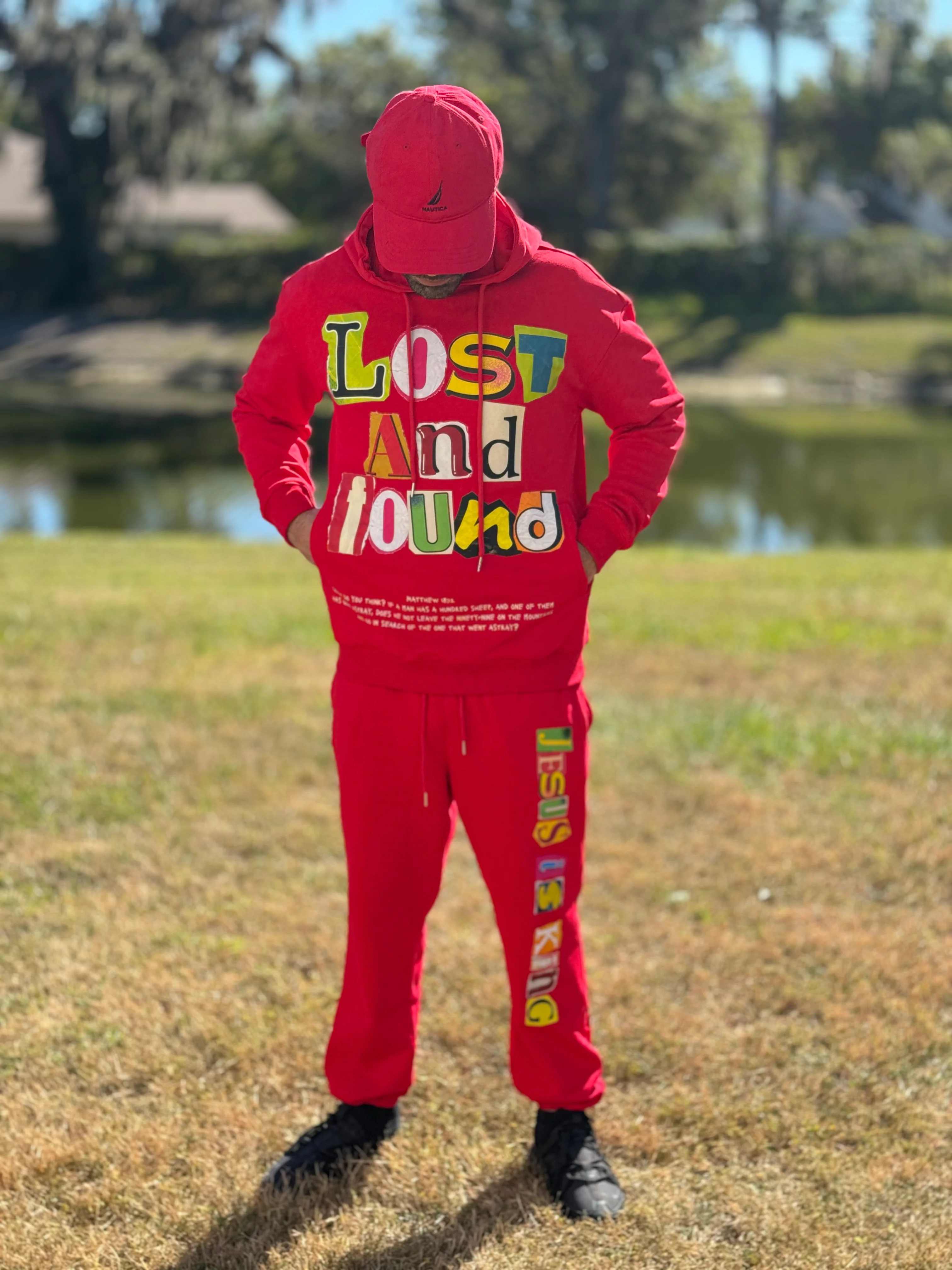 Red Lost & Found Unisex Hoodie - Image 6